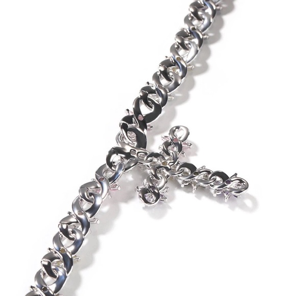 Elegant Purple and Silver Necklace 18inch - Picture 9 of 9